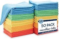STINC 50 Pack Microfiber Cleaning Cloths 11.5x11.5 Inch - Lint-Free Reusable Towels for Home, Car, Kitchen, Glass & Delicate Surfaces