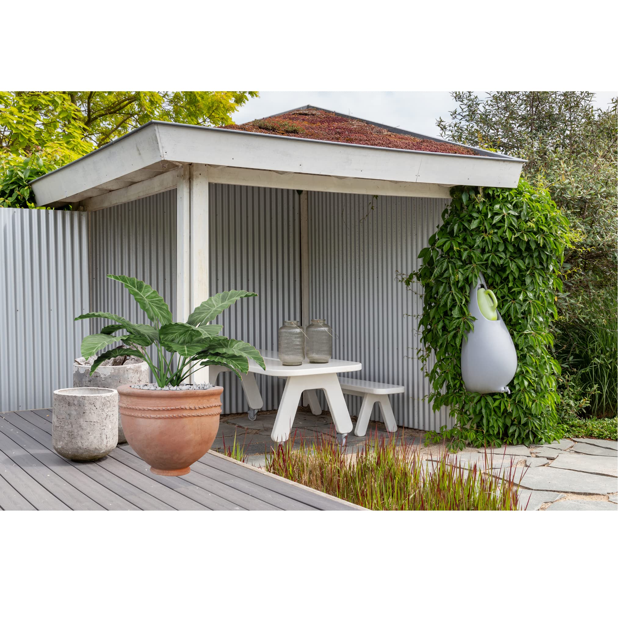 Biscottini Vaso Da Esterno In Terracotta Made In Italy – 30x30x25 Cm – Fioriera Artigianale Per Giardino E Balcone - 4