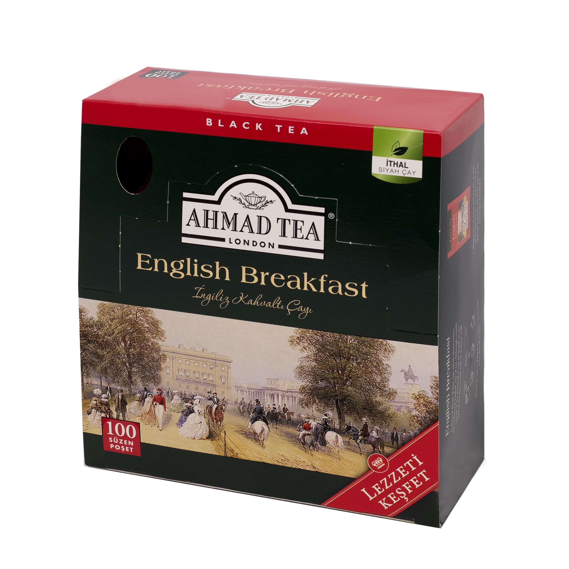 Ahmad Tea Black Tea, English Breakfast Teabags individually wrapped in foil, 100 ct - Caffeinated & Sugar-Free