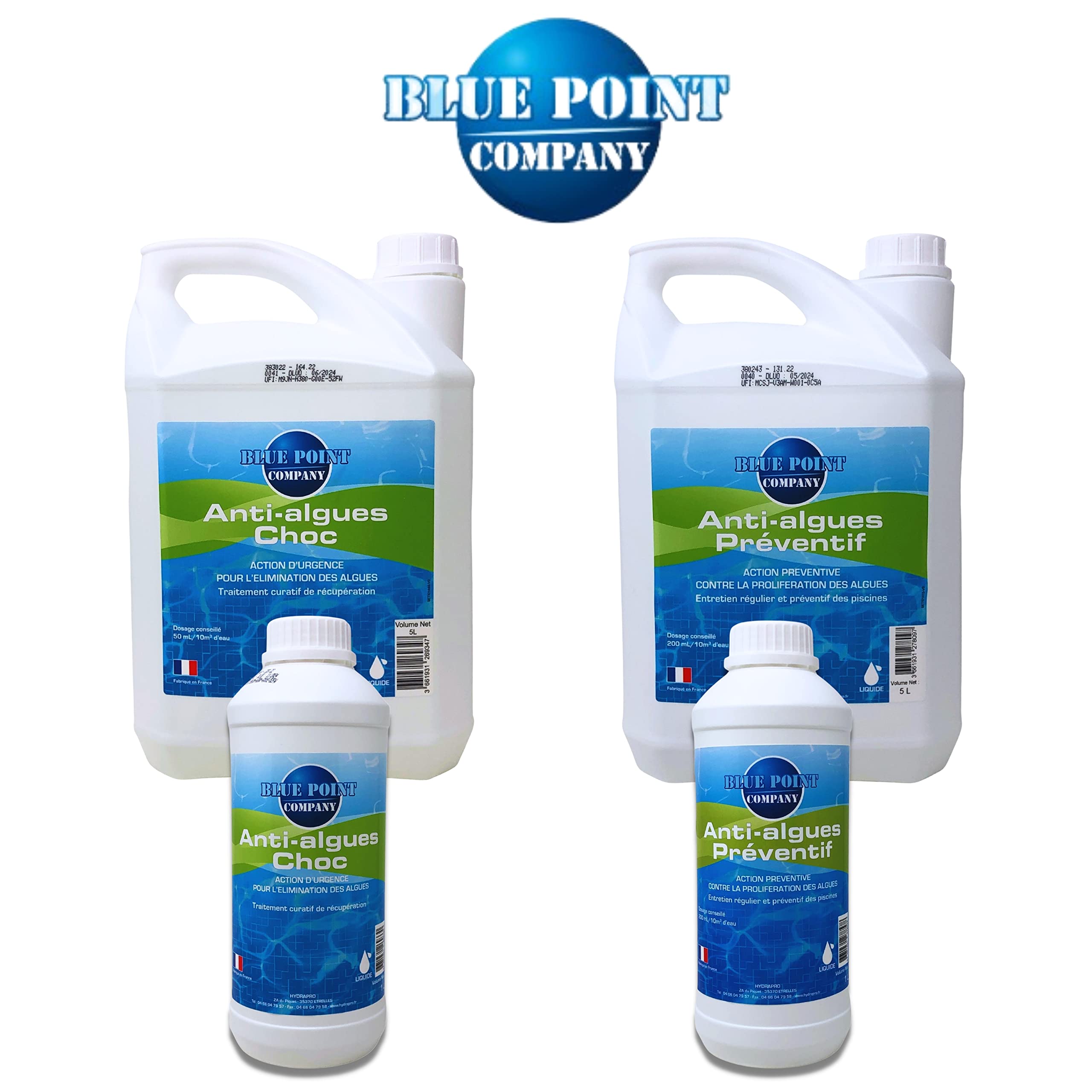 Algicide Anti-Algues Piscine, rattrapage Eau Verte │Anti Eau Verte/Trouble, Traitement Anti-algues │Produit Double Action Contre la Formation des algues (5L)