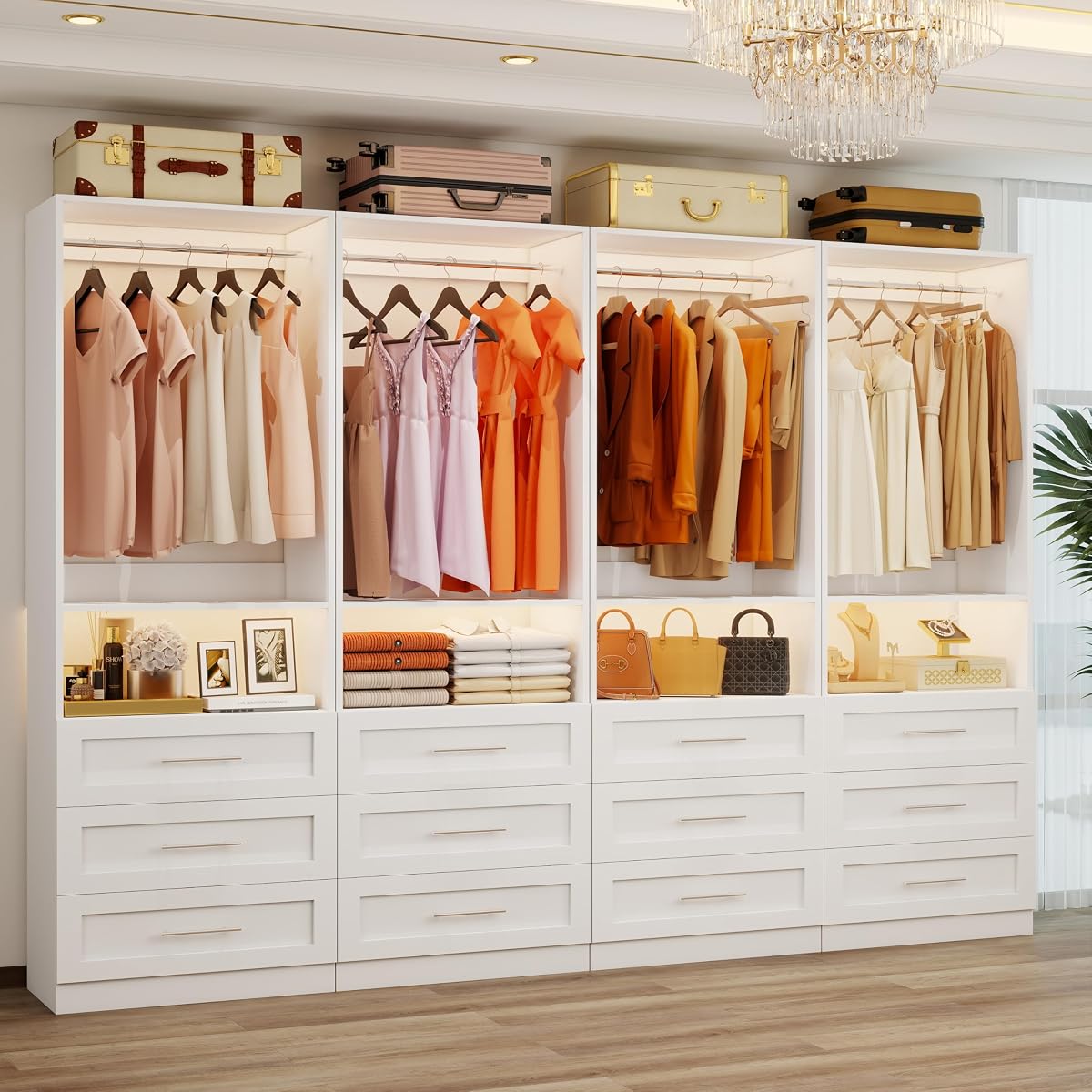 Closet System with 12 Drawers