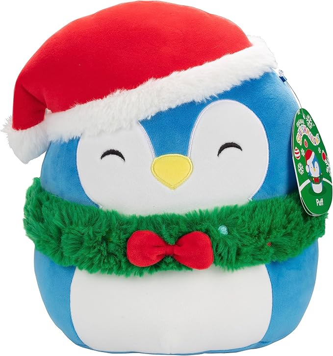 Amazon.com: Squishmallows 10" Puff The Penguin Christmas Plush