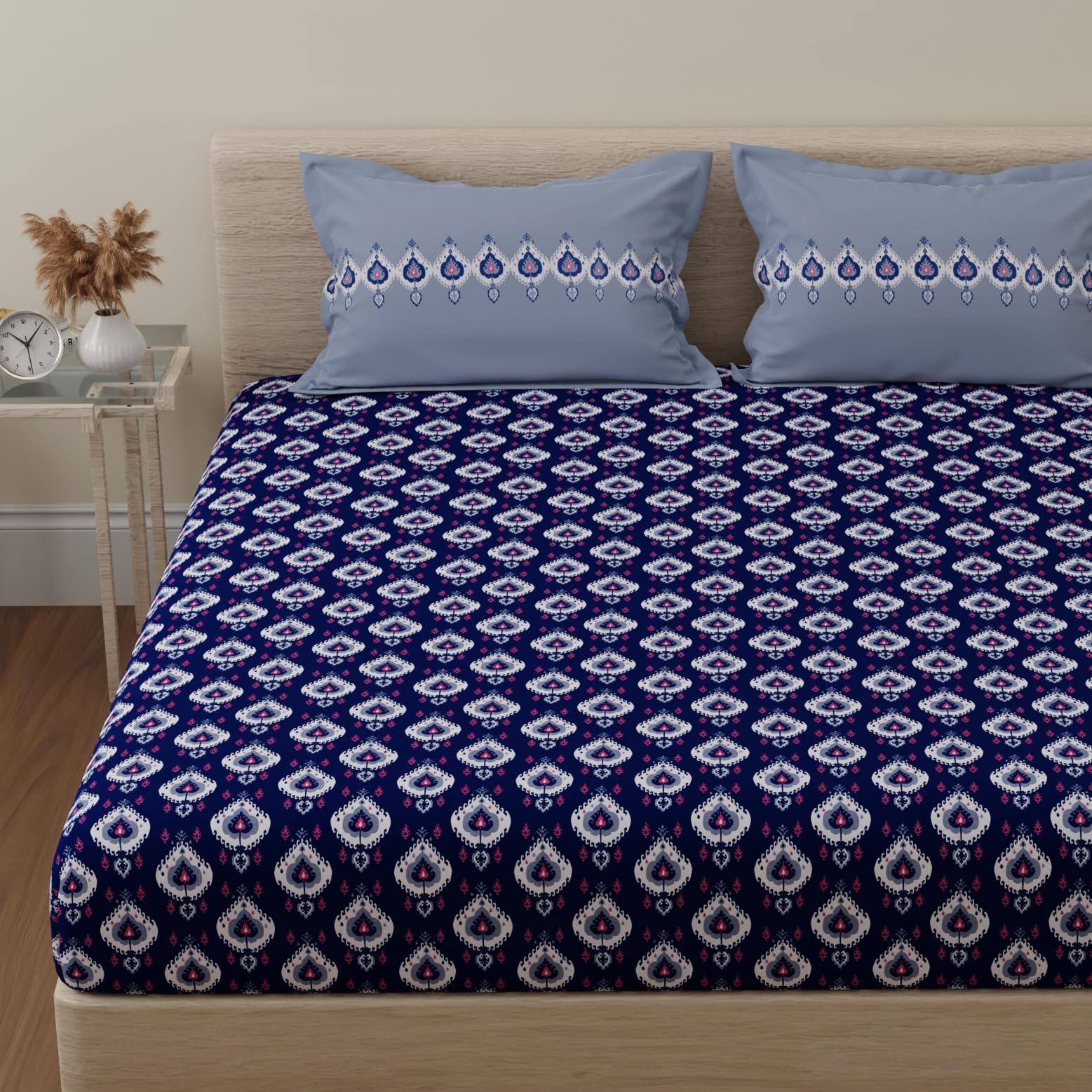 HUESLAND Mandala Bedsheets - Queen Size Cotton -16