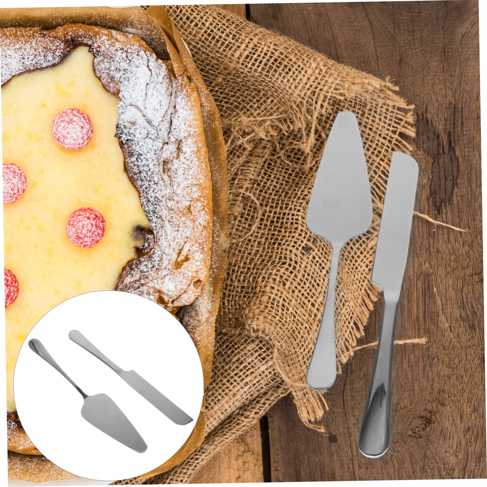TOPBATHY 3 Conjuntos Juego de para Pasteles Cuchillo Pan Cuchillo de Pan Soportes decoración de Pastel Tapa Cortador de Pastel Servidor de Pastel de Fiesta Acero Inoxidable Silver