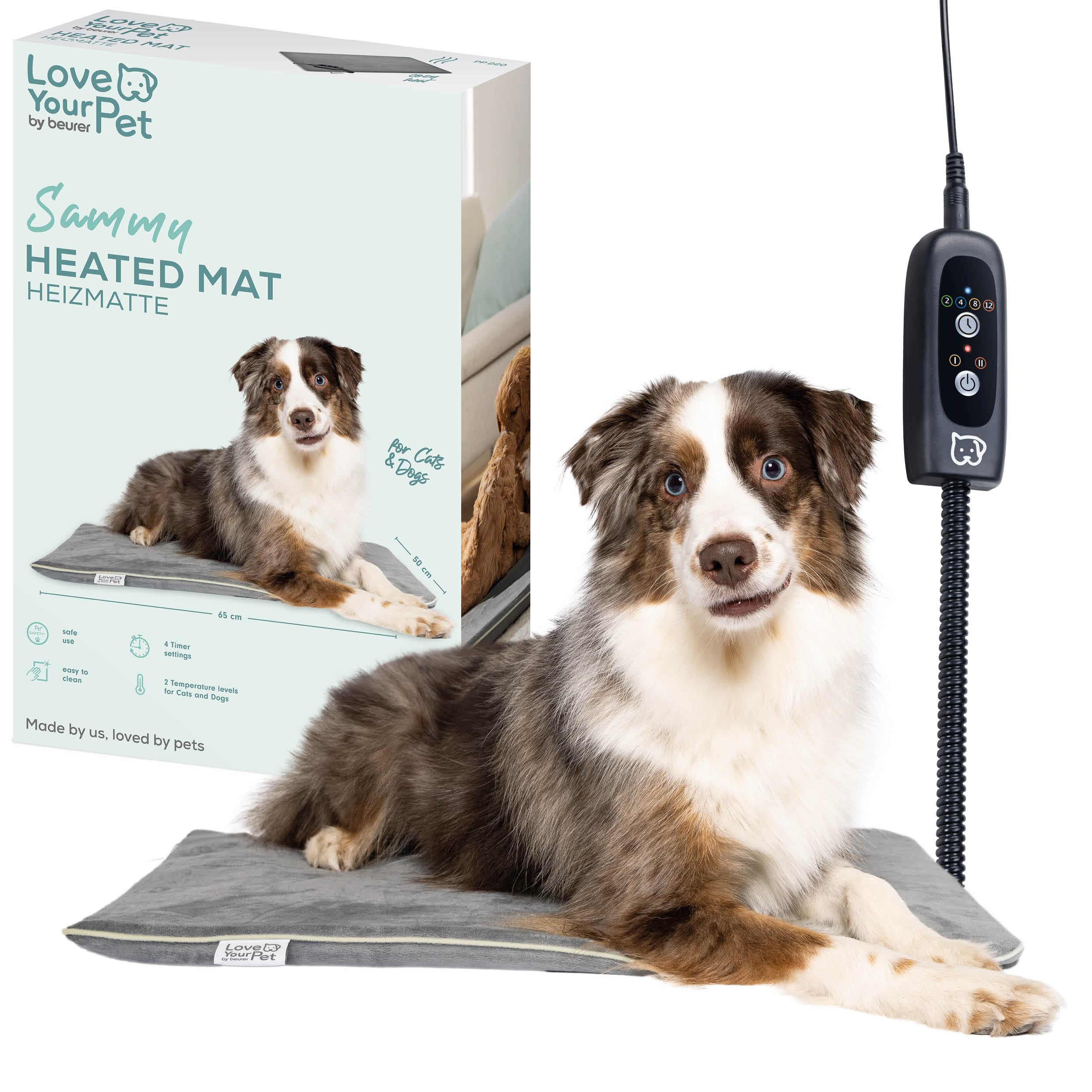 Tapis chauffant pour chiens et chats Beurer XXL Sammy lavable 65x50cm