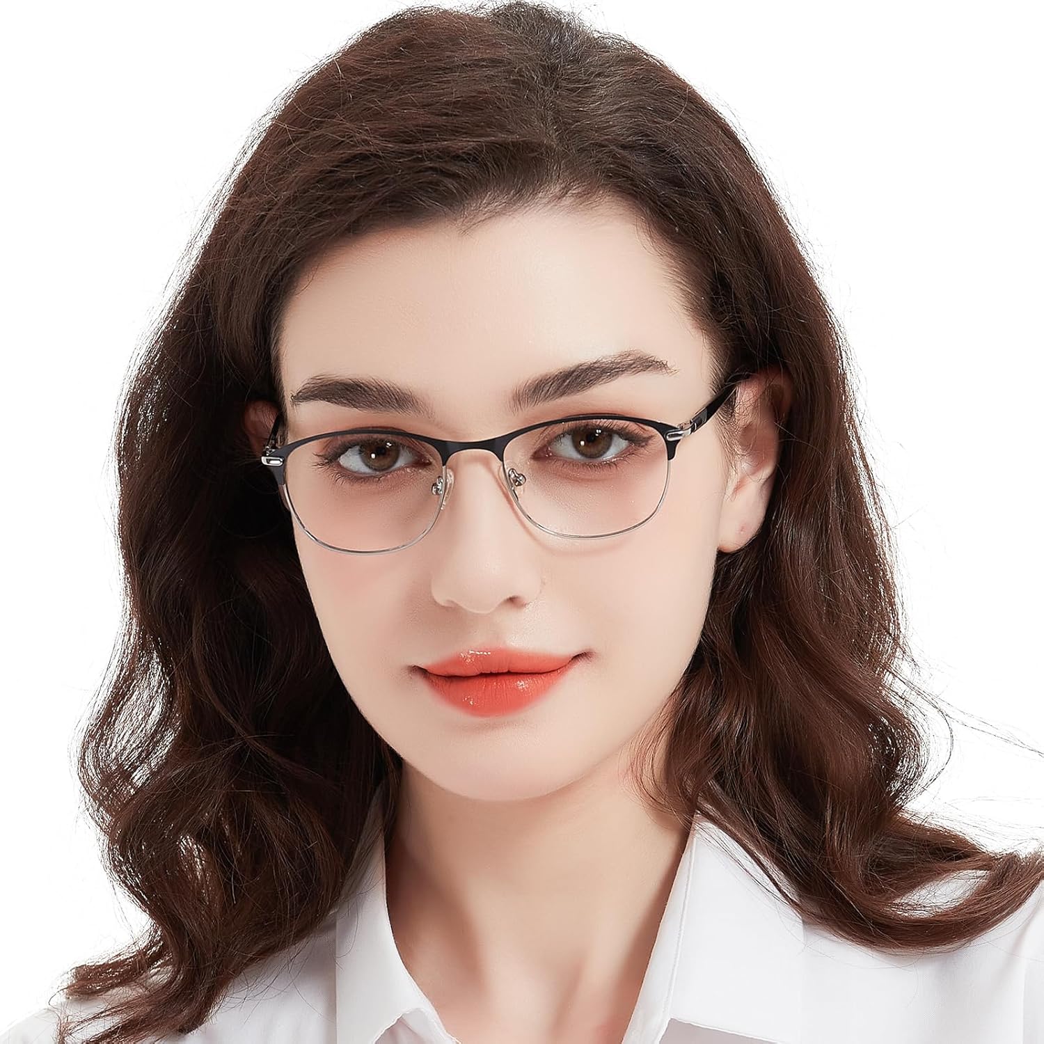 Blue Light Blocking Glasses Metal Frame Non Prescription Eyeglasses