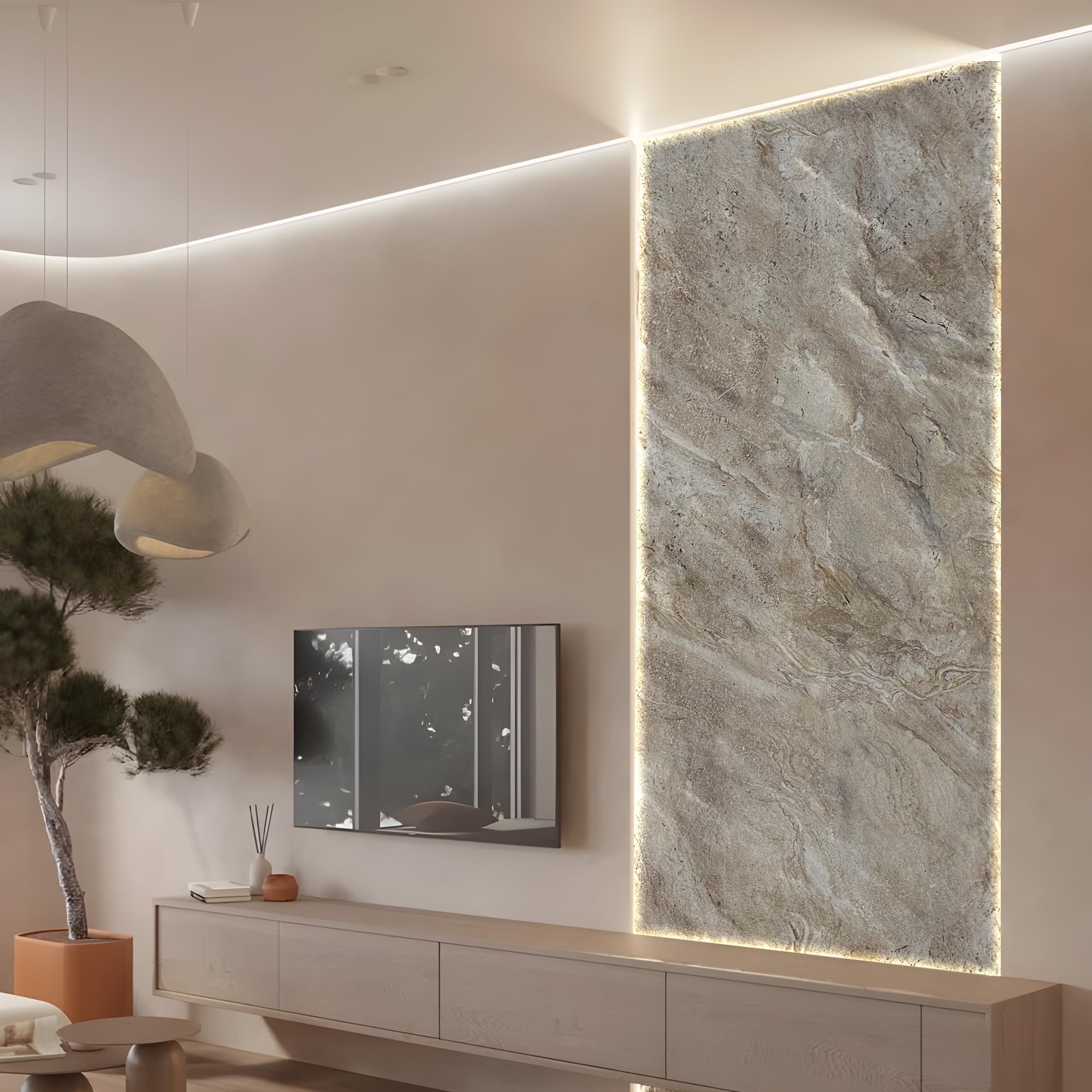 EPS 3D Wandpaneel Steinoptik – 50x120 cm – Leicht, DIY Montage, Wärme- & Schalldämmung – Innen Wandverkleidung für Wohnzimmer, Schlafzimmer & Gewerbe (PNL-207, 2 Stück)