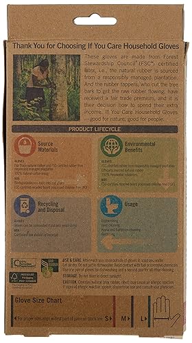 Miniatura 5 de IF YOU CARE Guantes para el hogar, pequeños, paquete de 1 unidad, color verde