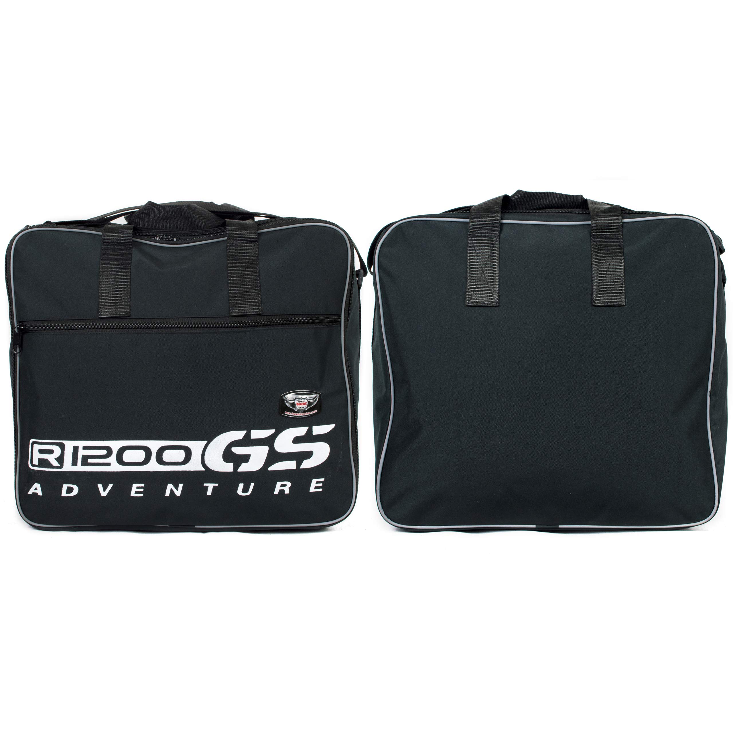 Great Bikers Gear Set di 3 borse laterali per BMW R1200GS Adventure GSA in alluminio, borsa da moto da turismo, borse interne (nero-P)