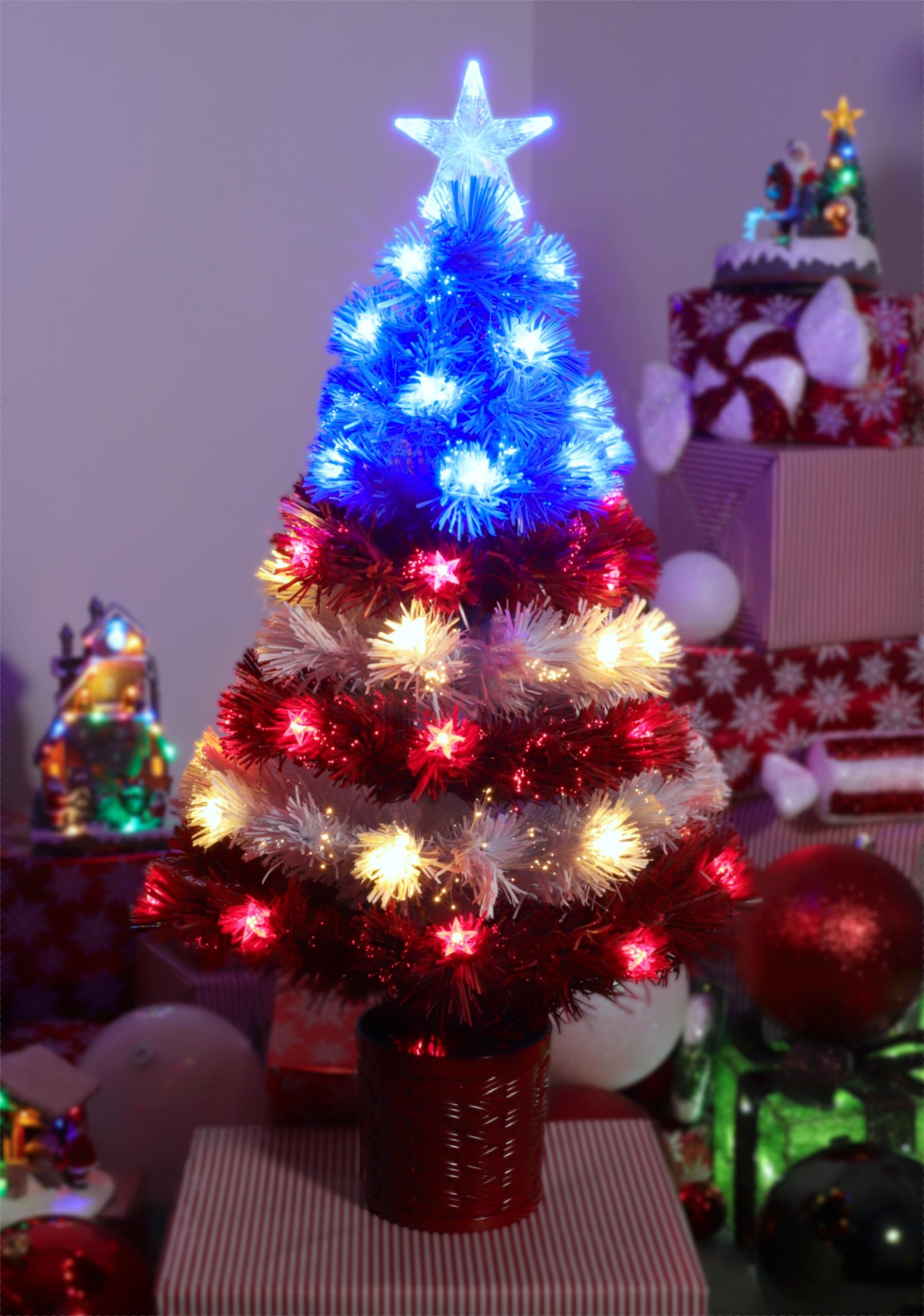 Amazon.com: Tree Buddees Red White and Blue Patriotic Christmas 4 Foot ...