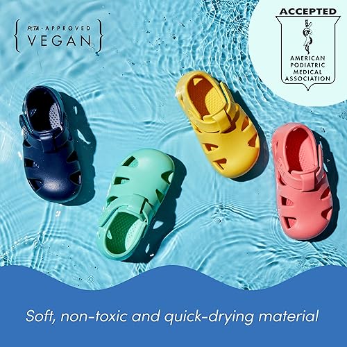 Miniatura 3 de Ten Little - Sandalias de agua para bebés, niños pequeños y niños, ajustables, sandalias de agua con punta cerrada para niños y niñas, ligeras, de