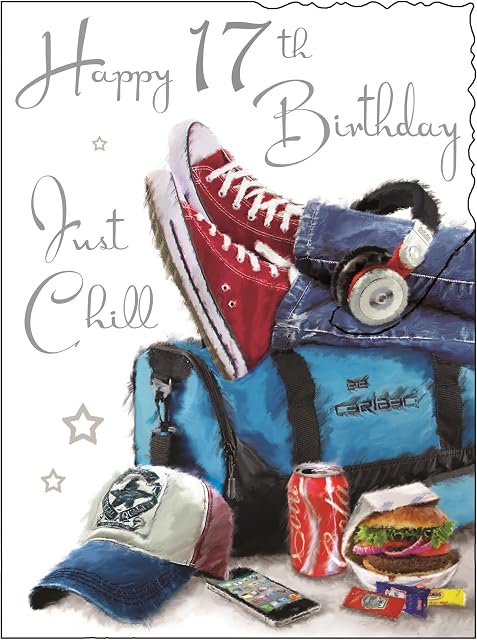 Happy 17th Birthday - Just Chill - Card.