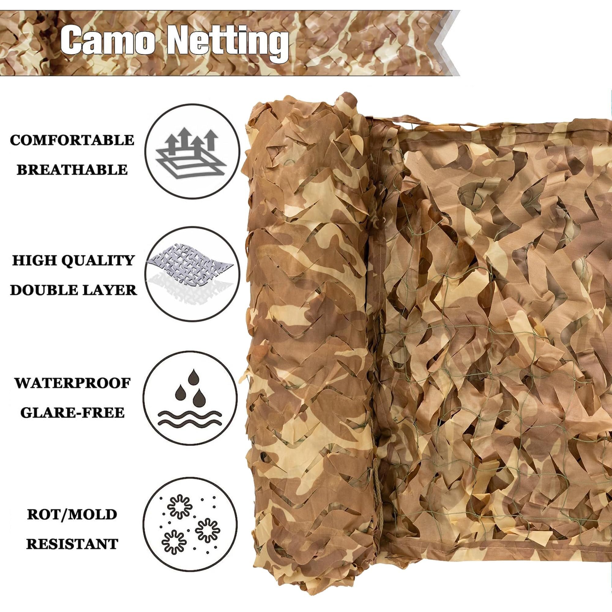 210D Oxford-Tarnnetz – Premium-Tarnnetz-Rollos for Schatten beim Camping, Schießen und Jagen – leichte, langlebige Tarnabdeckung for den Außenbereich(7x16m)
