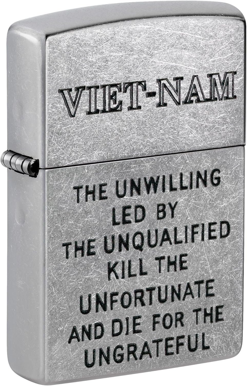 Zippo Lighter: Vietnam Trench Art, Ungrateful - Street Chrome 81471