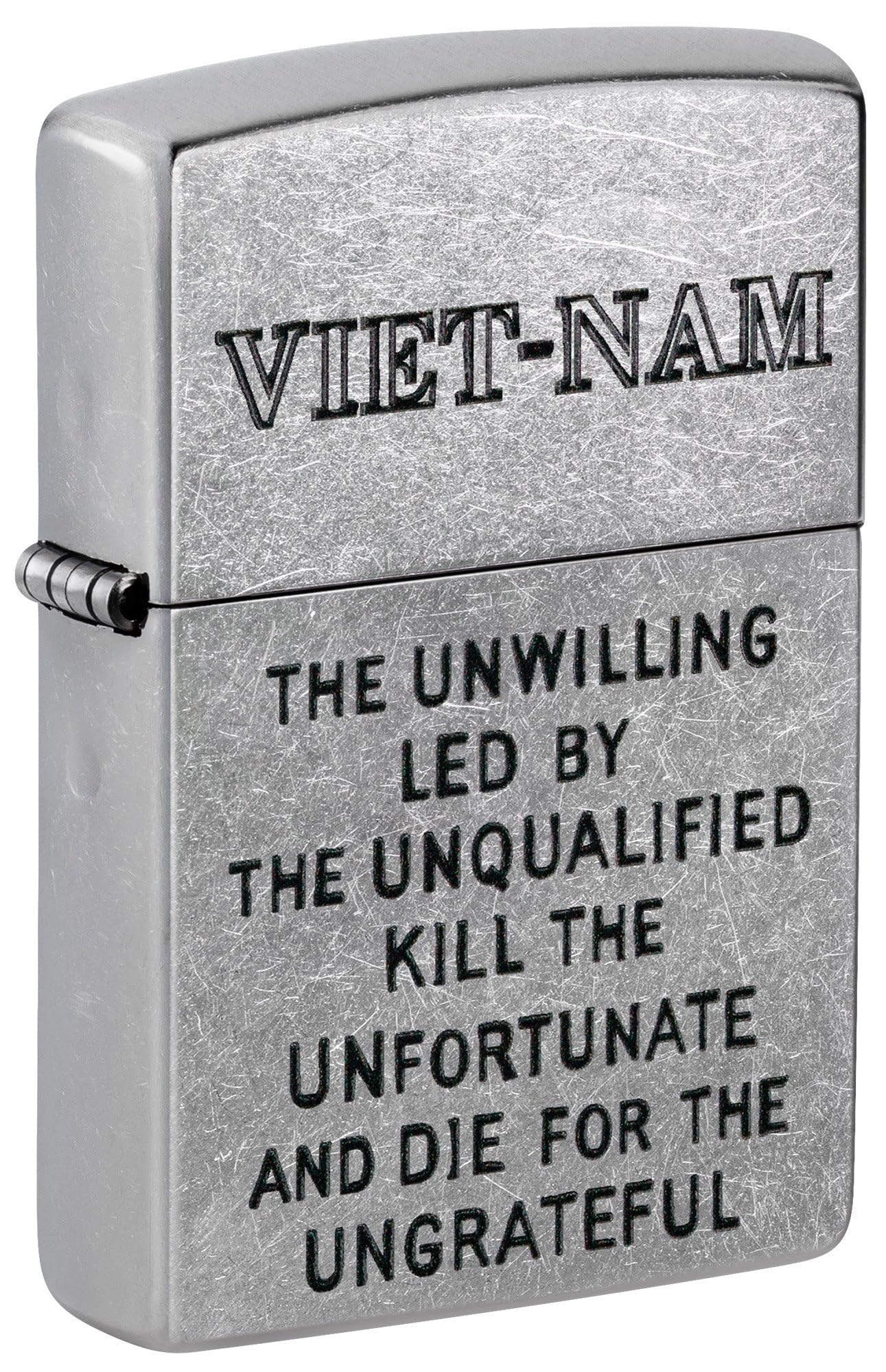 Zippo Lighter: Vietnam Trench Art, Ungrateful - Street Chrome 81471