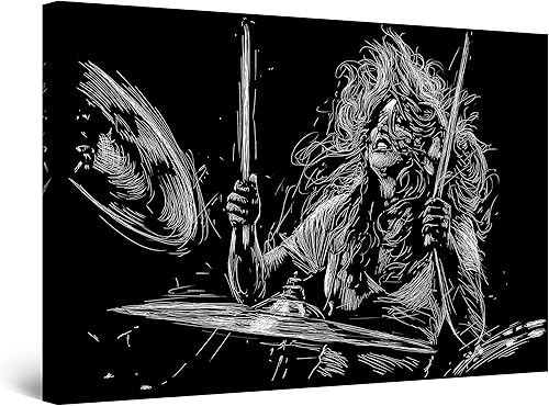 Miniatura 34 de Startonight Lienzo decorativo para pared, pintura musical de orquesta de jazz naranja, impresión grande para sala de estar, 32 x 48 pulgadas Top de