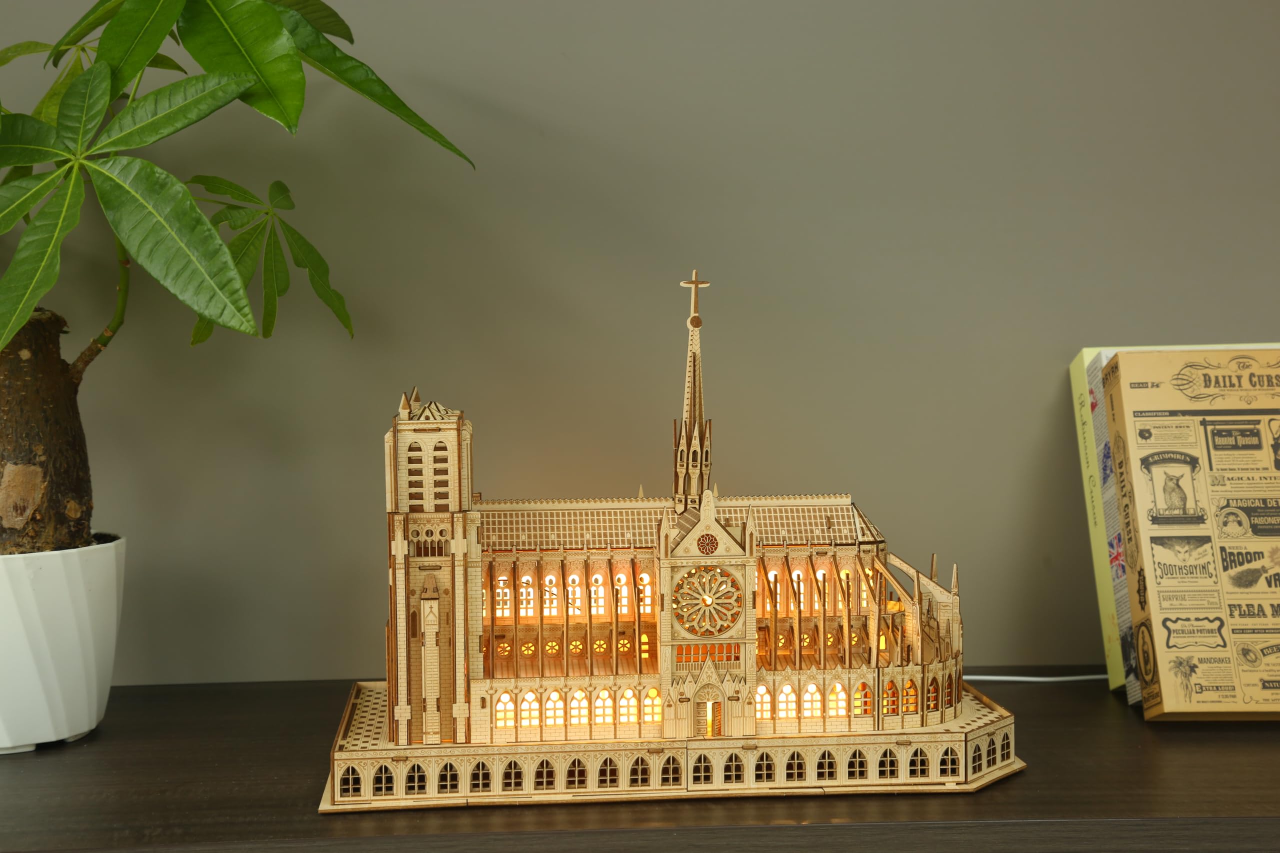 Drewniane puzzle 3D dla dorosłych, Notre Dame de Paris, model architektury drewnianej, francuska pamiątka, mechaniczne drewno, zestaw do samodzielnego wykonania, zabawka, dekoracja domu,