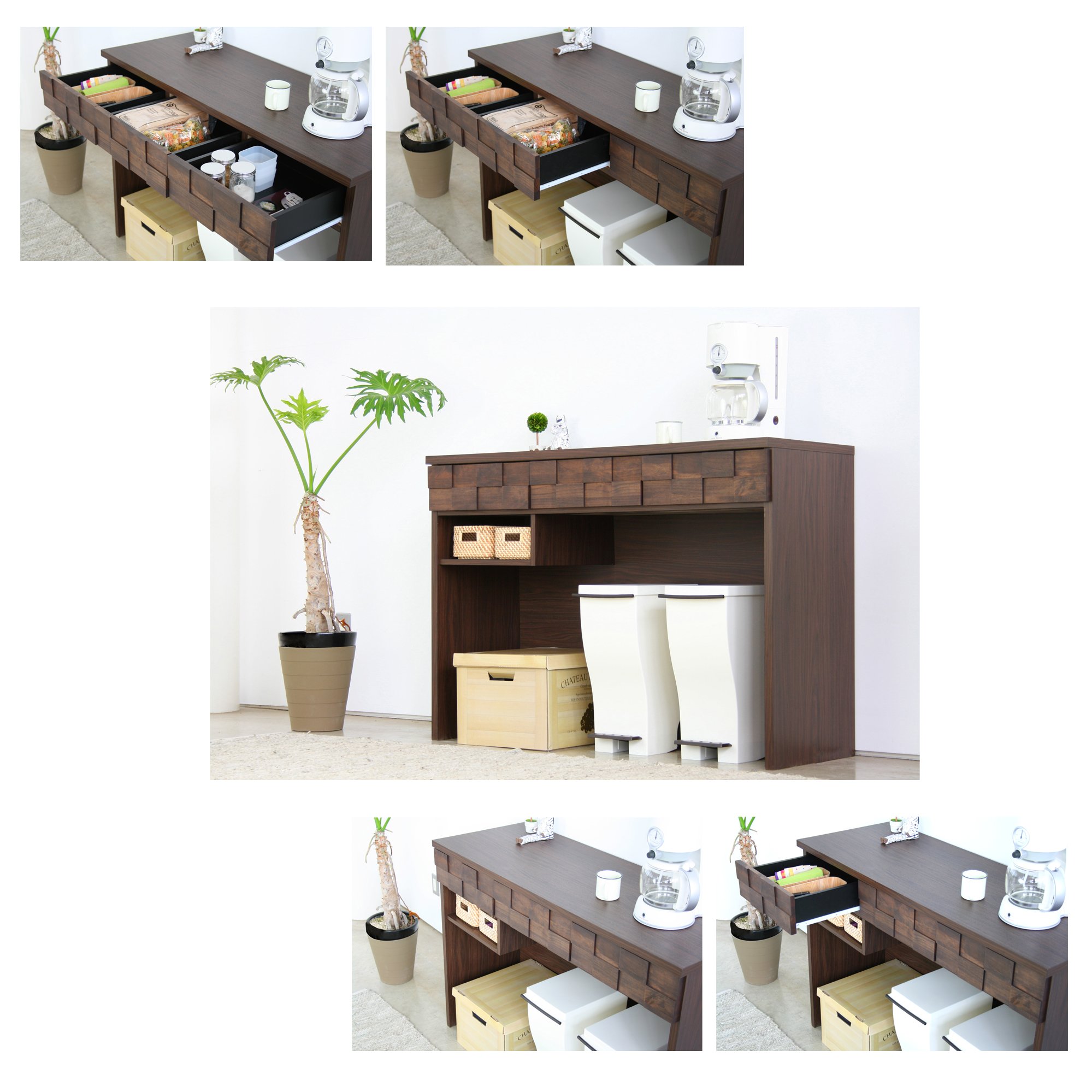 Amazon｜大川家具 GART オープンカウンター COLK (コルク) 120cm