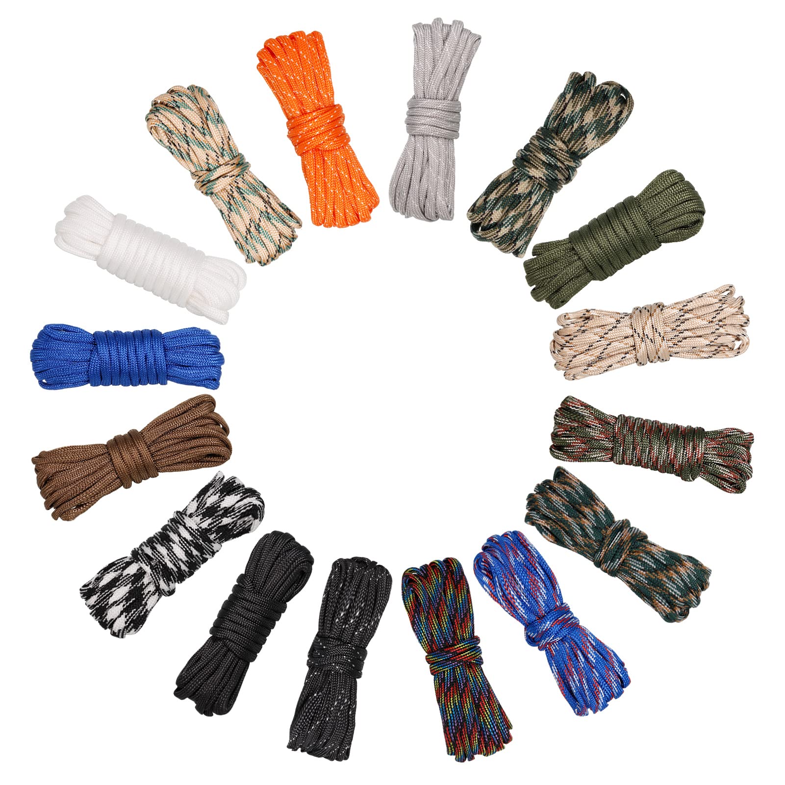 12 Paracord 550 Colorati + Fibbie - Kit Per Braccialetti, Survival E DIY - Foto 5