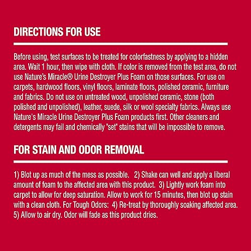 Miniatura 3 de Nature's Miracle Destructor de orina Plus para perros, 17.5 onzas, aerosol espumoso para desastres orinales difíciles