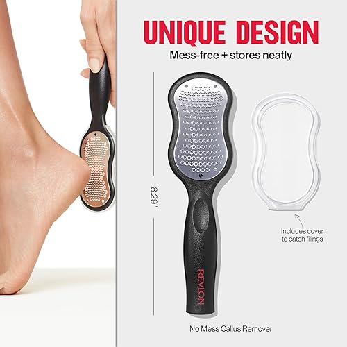 Miniatura 6 de Revlon Removedor de callos, lima de pies para piel húmeda o seca, herramientas de pedicura, callos eliminados suavemente y piel muerta, fácil de