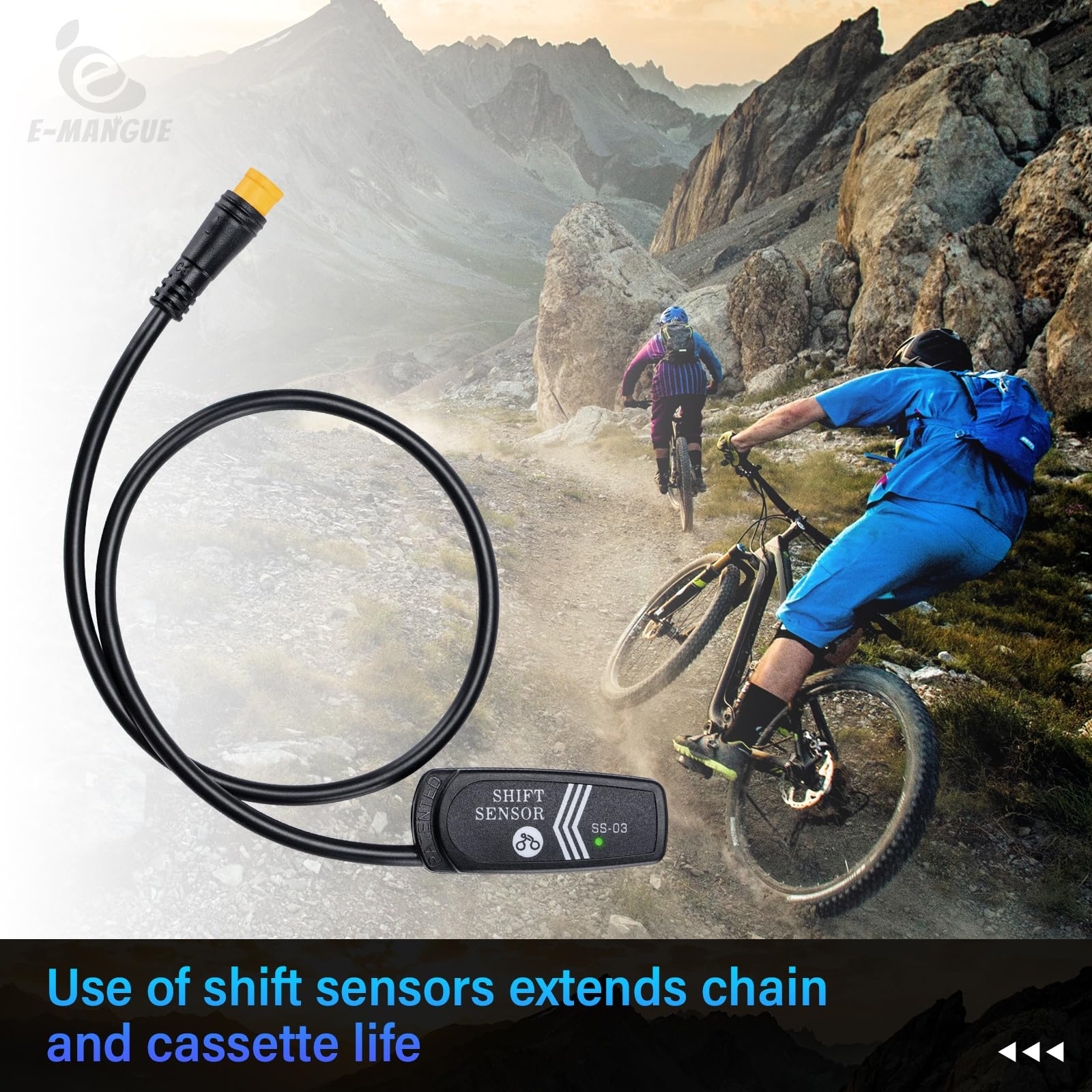 Sensore di cambio E-Mangue per bicicletta elettrica BAFANG BBS01B BBS02B BBS HD, Gear Shift per motore BAFANG, Ebike con spina a 3 pin