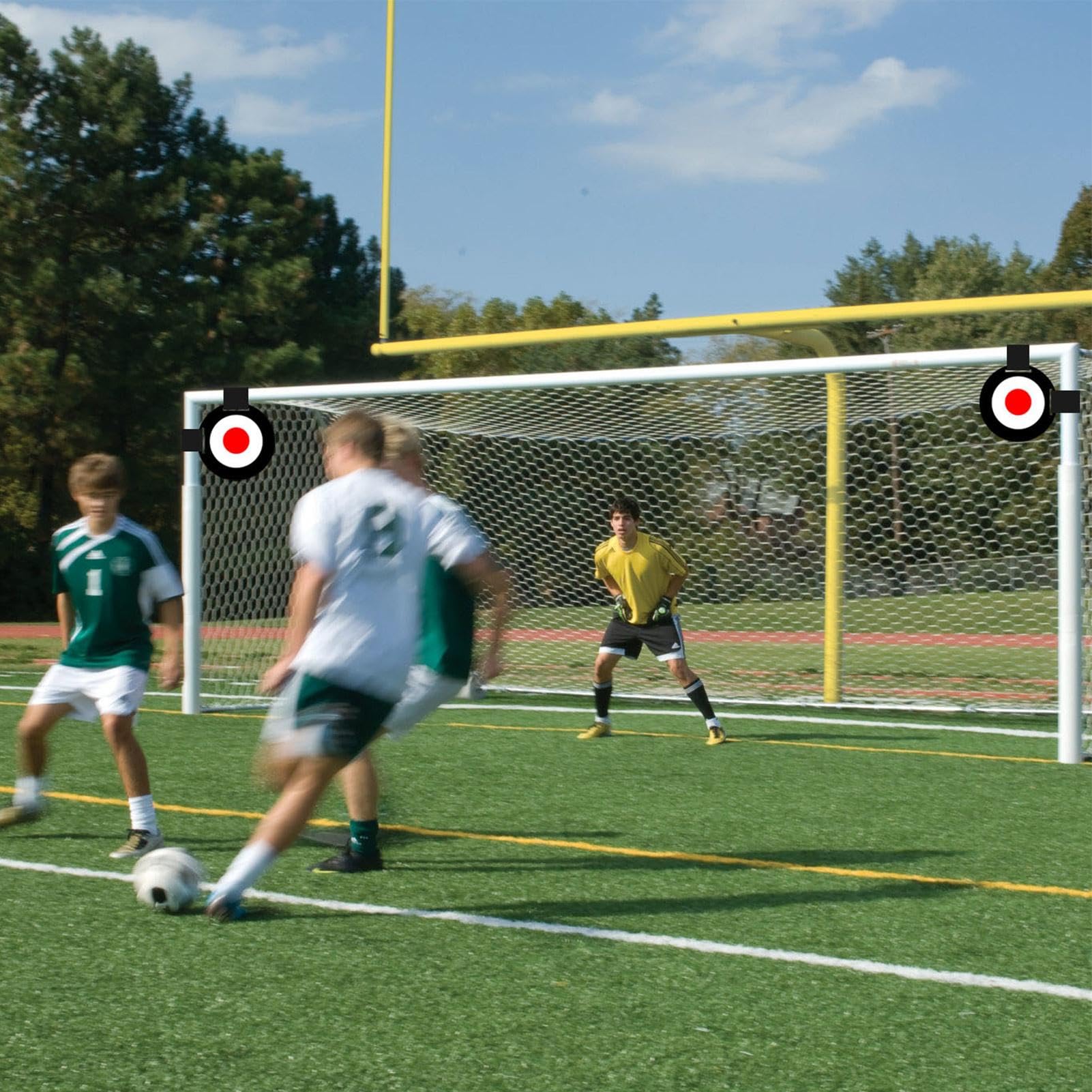 Cibles D'entraînement De Football – Filet Avec Disques Cibles Amovibles – Pour Améliorer La Précision Des Tirs, Réglable, Sans Outil – Pour Jardin, Parc, Plage