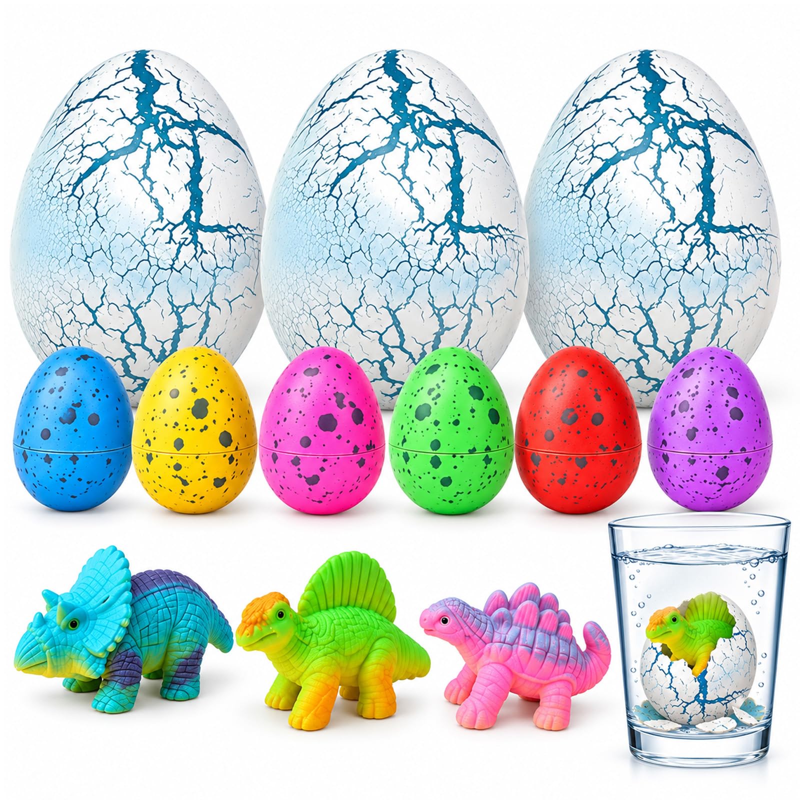 Buuraqq 9Pcs Dinosaur Egg Set