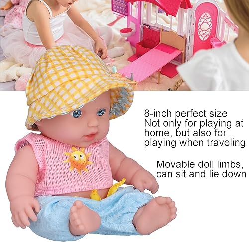 Miniatura 5 de SPYMINNPOO Muñeca de bebé, muñeca de bebé Reborn de 8 pulgadas, de vinilo de cuerpo completo, muñecas de bebé realistas suaves para recién nacidos,