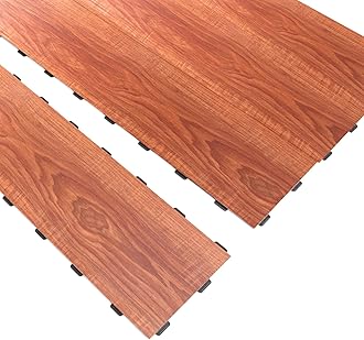 Art3d Interlocking Luxury Vinyl Flooring Tile, Wood Floor Plank for Kitchen Bathroom - Waterproof, Anti-Slip, Wear-Resistant, Reusable - 36 x 6 Inch, 18-Pack Cover 27 Sq. Ft