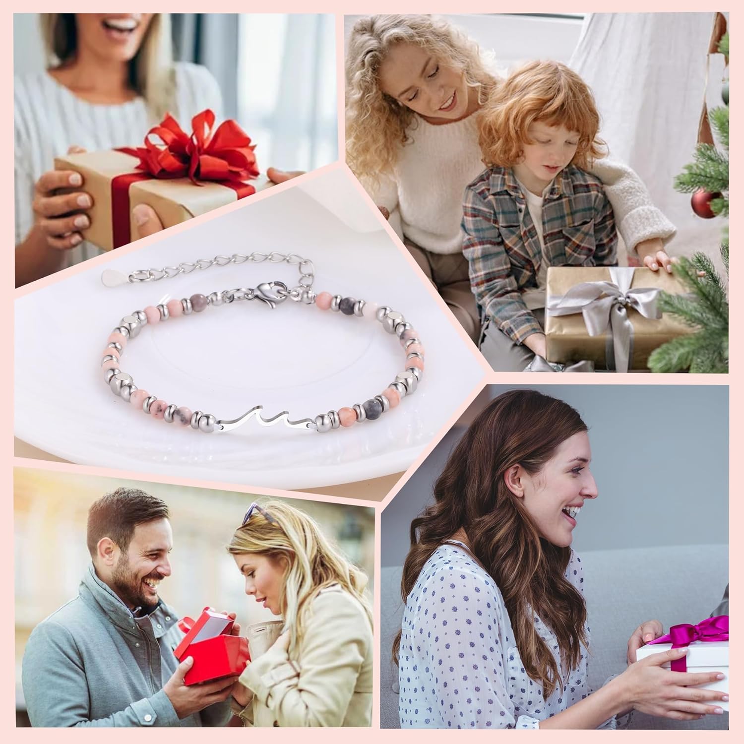 Inspirational Gifts for Women, Wave of Life Wave Bracelet, Life is Tough but so are You Inspirational Bracelets Encouragement Get Well Feel Better Gifts for Women Friend Cheer Up Gift - Image 6