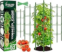 Vista 15 de Legigo Paquete de 2 jaulas de tomate para soporte de plantas de jardín, estacas de jardín de hasta 48 pulgadas, enrejado de tomate para plantas