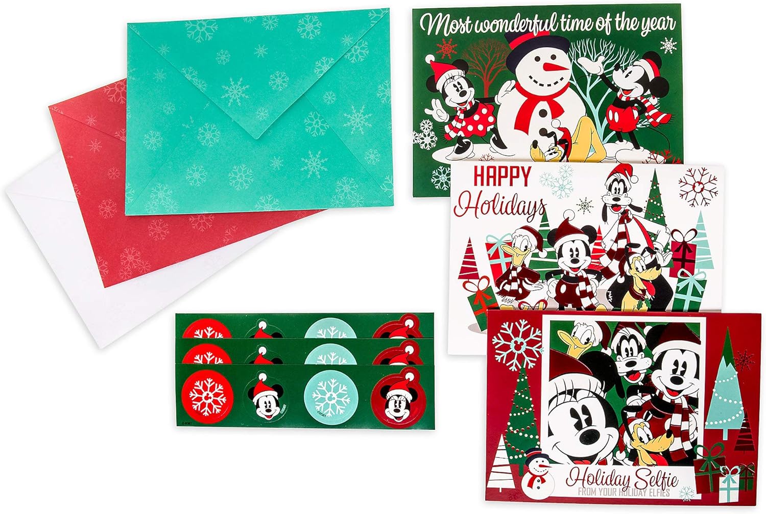 Disney Mickey Mouse and Friends Holiday Card Set
