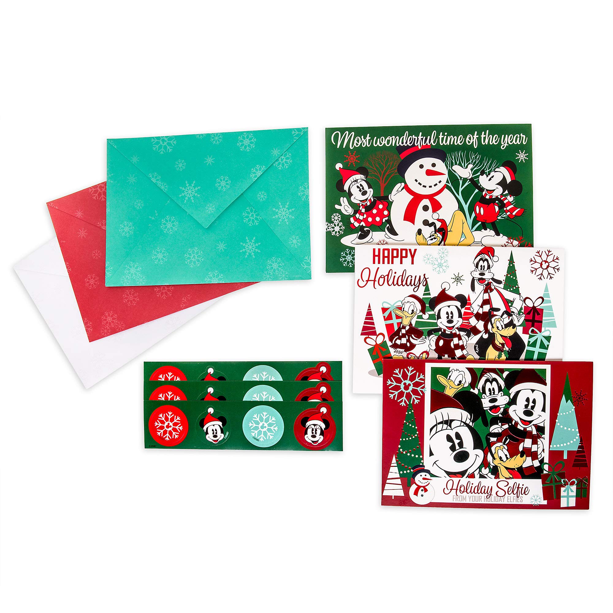 Amazon.com: Disney Mickey Mouse and Friends Holiday Card Set