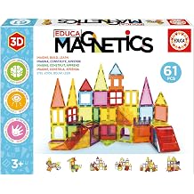 Educa Magnetics - 61 Piece Translucent Magnetic Block Set - Multicolor Pieces - Ages 3+