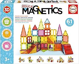 Educa - Magnetics | Educational 3D Magnetic Building Set with 61 Pieces for Children, Build Geometric Figures Developing Creativity and Imagination. From 3 Years (20024)