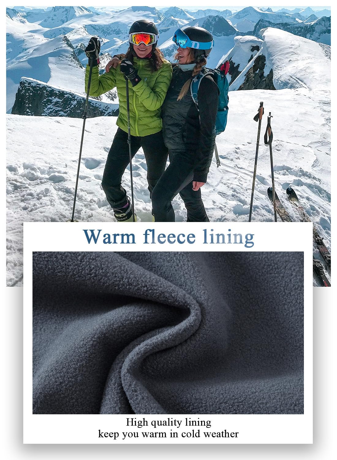 Gopune Pantaloni isolati da neve impermeabili antivento da donna