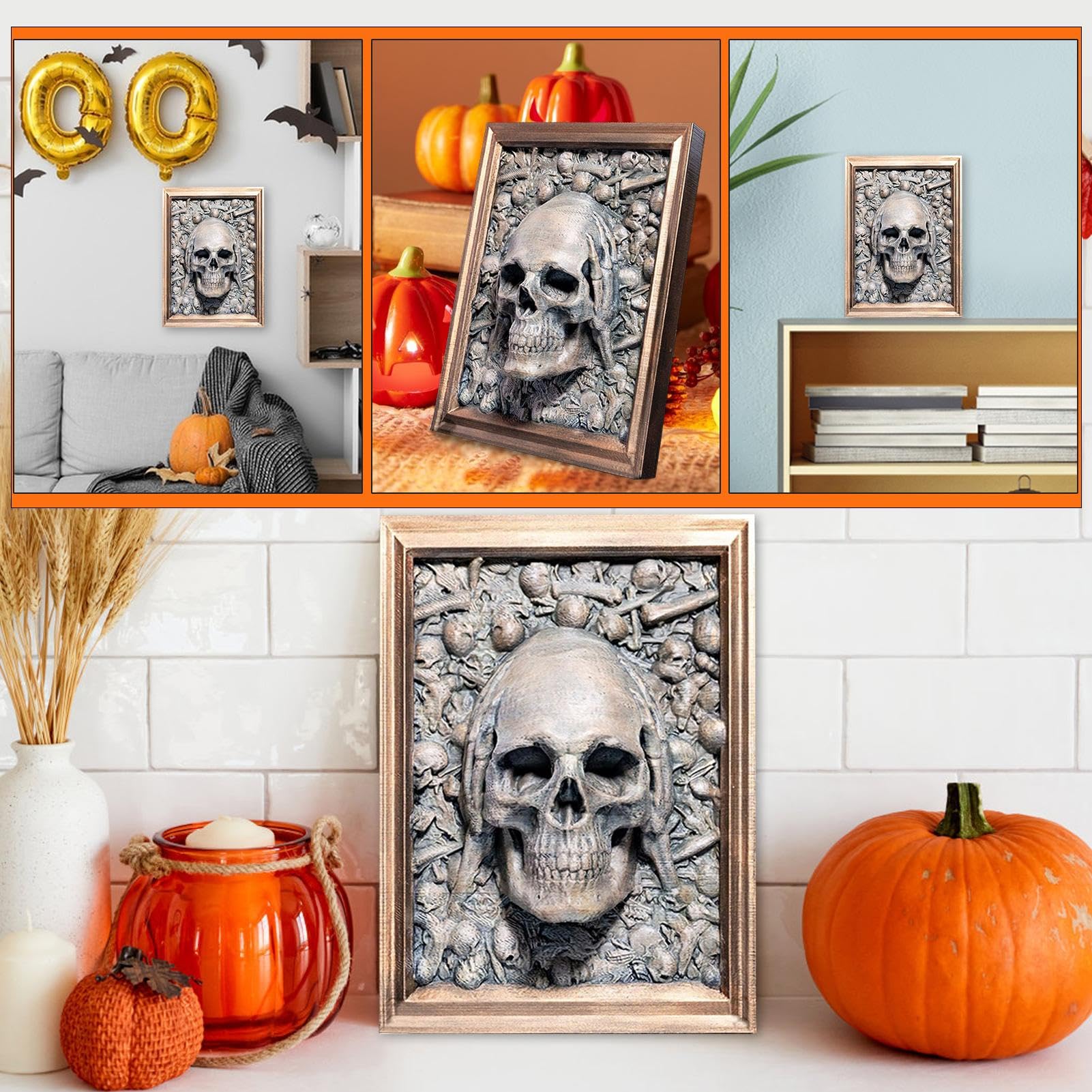 【ミニチュア】ハロウィン額縁ポスター2枚セット✽handmade Amazon.co.jp: Buogint ゴシックフォトフレーム、ハロウィンフォト