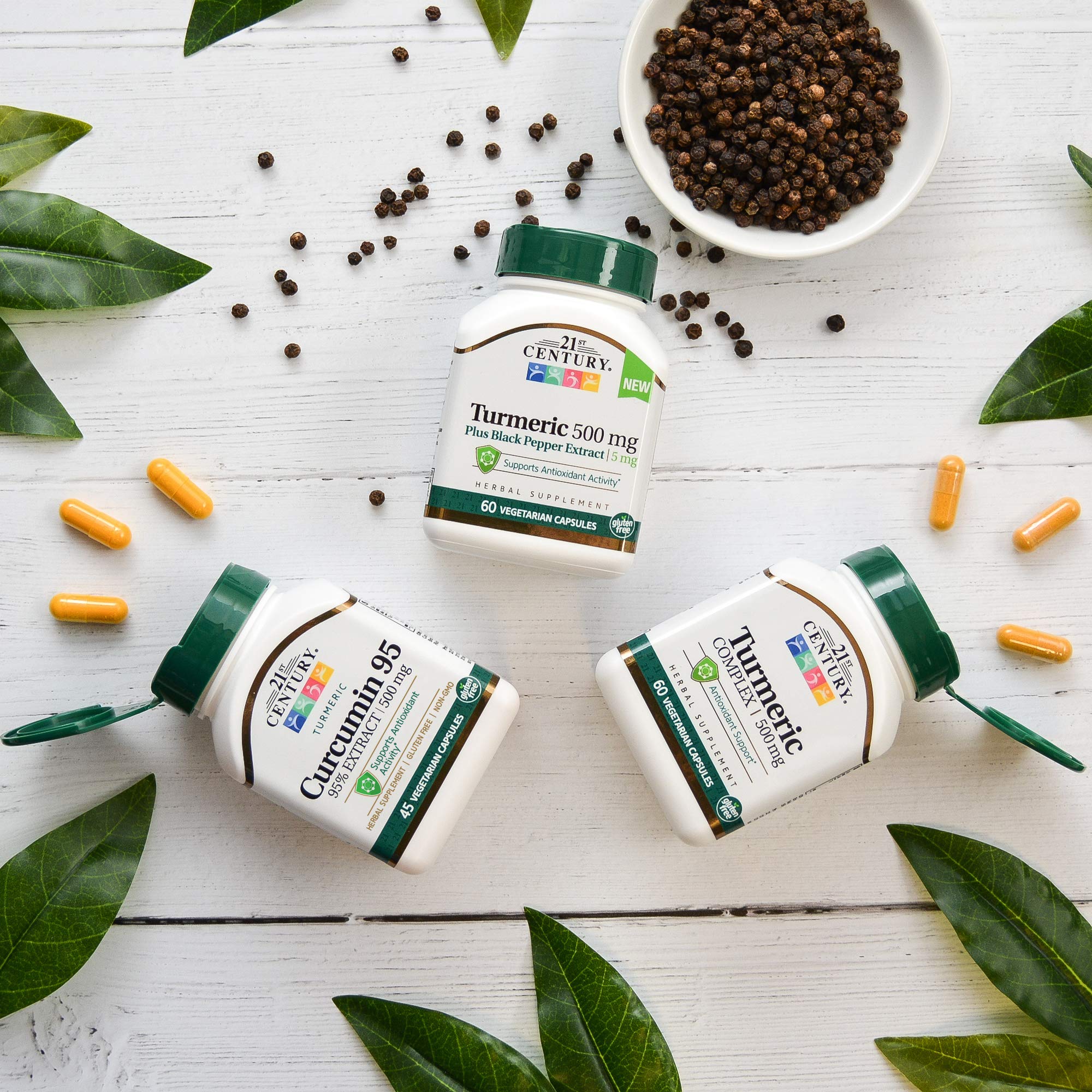 Amazon.com: 21st Century Curcumin 95 Herbal Supplements, 45 Count (22757) :  Everything Else