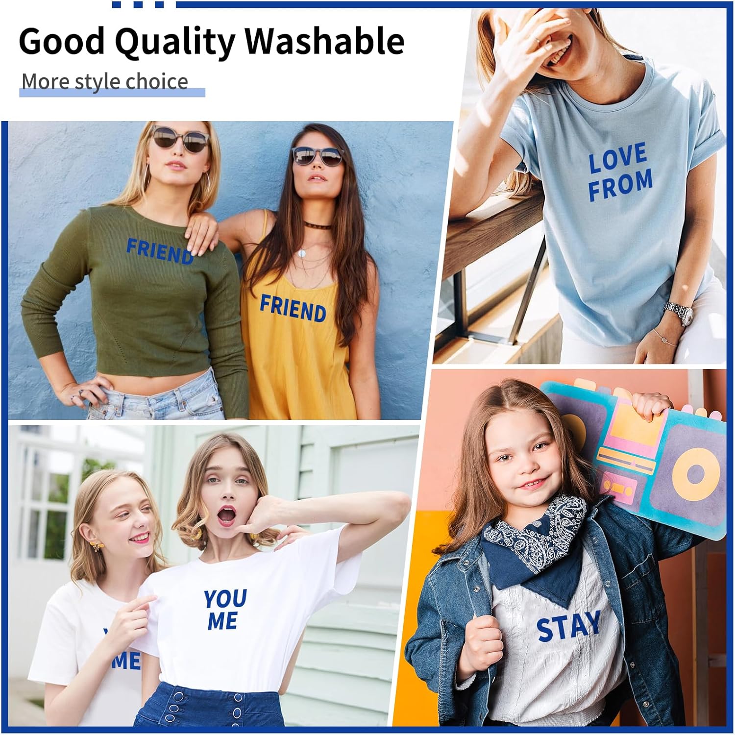 10 Sheets 440 Pieces Iron on Letters for Clothing, 2 Inch Heat Transfer Letters, Blue Iron on Vinyl Letters with A-Z PU Alphabets Sticker for Fabric, Jersey T-Shirt Printing DIY Craft thumbnail
