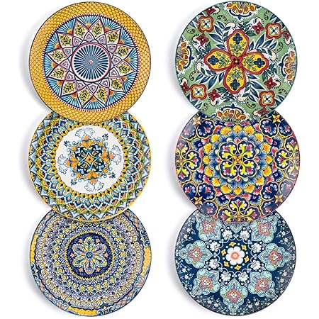 Selamica Platos Cuadrados De Porcelana Para Postre, Ensalada | Cuotas