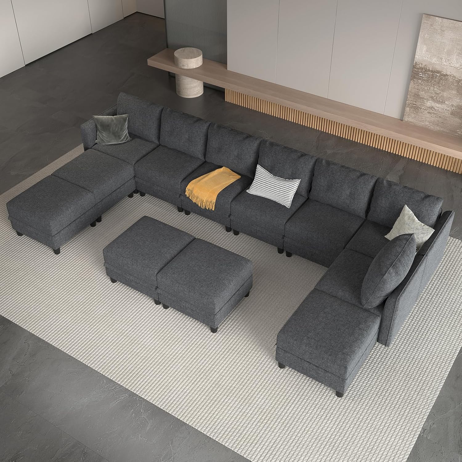 LLappuil Modular Sofa Sectional Couch with Chaise