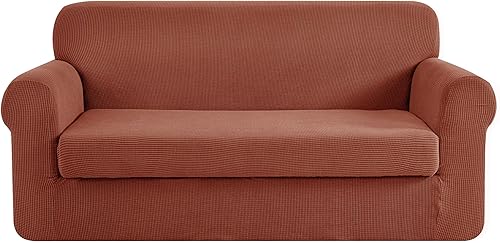 Miniatura 36 de CHUN YI Fundas de sofá de 7 piezas, fundas de sofá lavables, funda elástica para sofá de 3 cojines con respaldo y fundas de cojín separadas, Azul