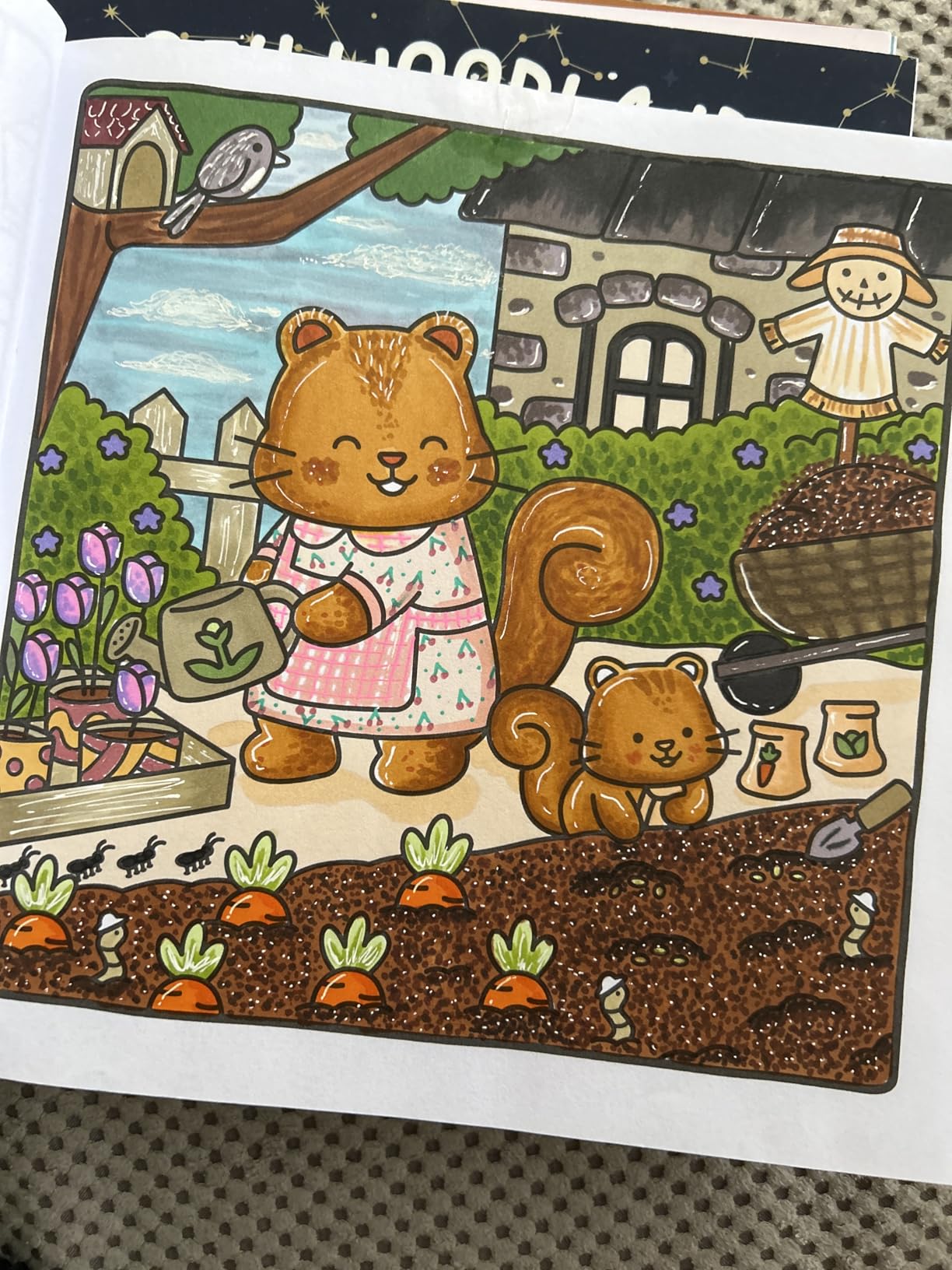 Snuggly Friends: Cute Coloring Book for Adults and Teens with Cozy Fuzzy Animals in Hygge Moments for Relaxation, with Exclusive Music for a Complete Coloring Experience - Preview 3
