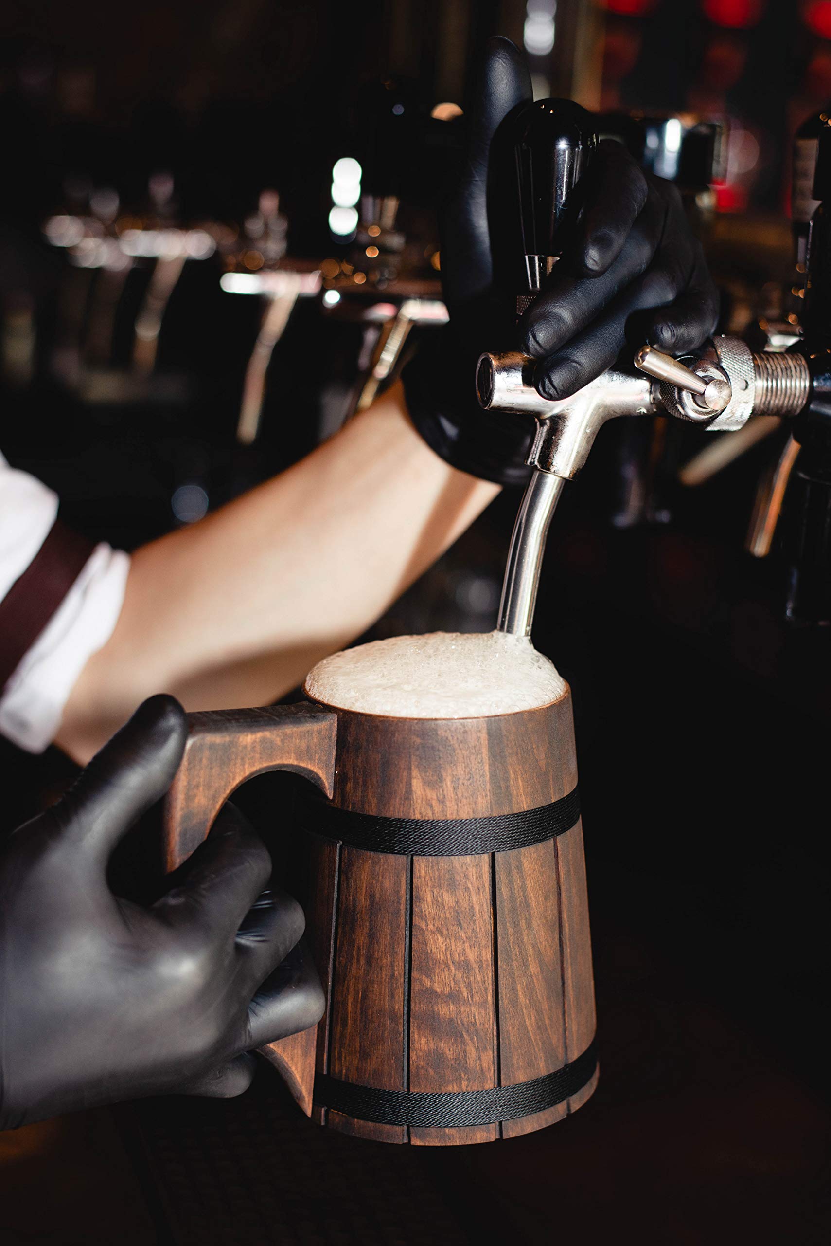 Handgefertigter Bierkrug Holzkrug Bierkrug Erlenholz Bierkrug Bierkrug aus Holz - Die perfekte Geschenkidee!