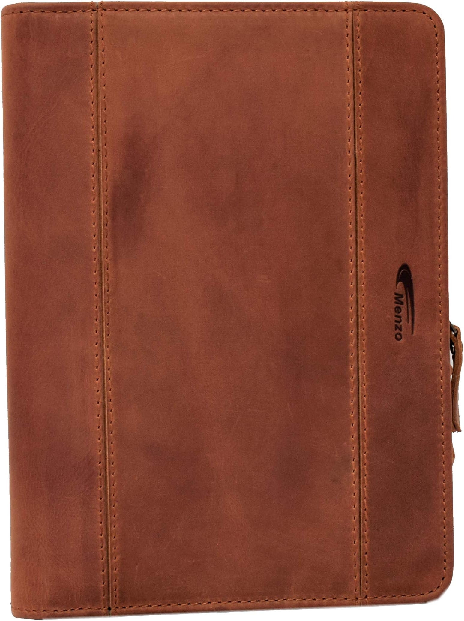 Menzo Classic A5 Genuine Leather Writing Case, Delta Brown (for Men and Women)