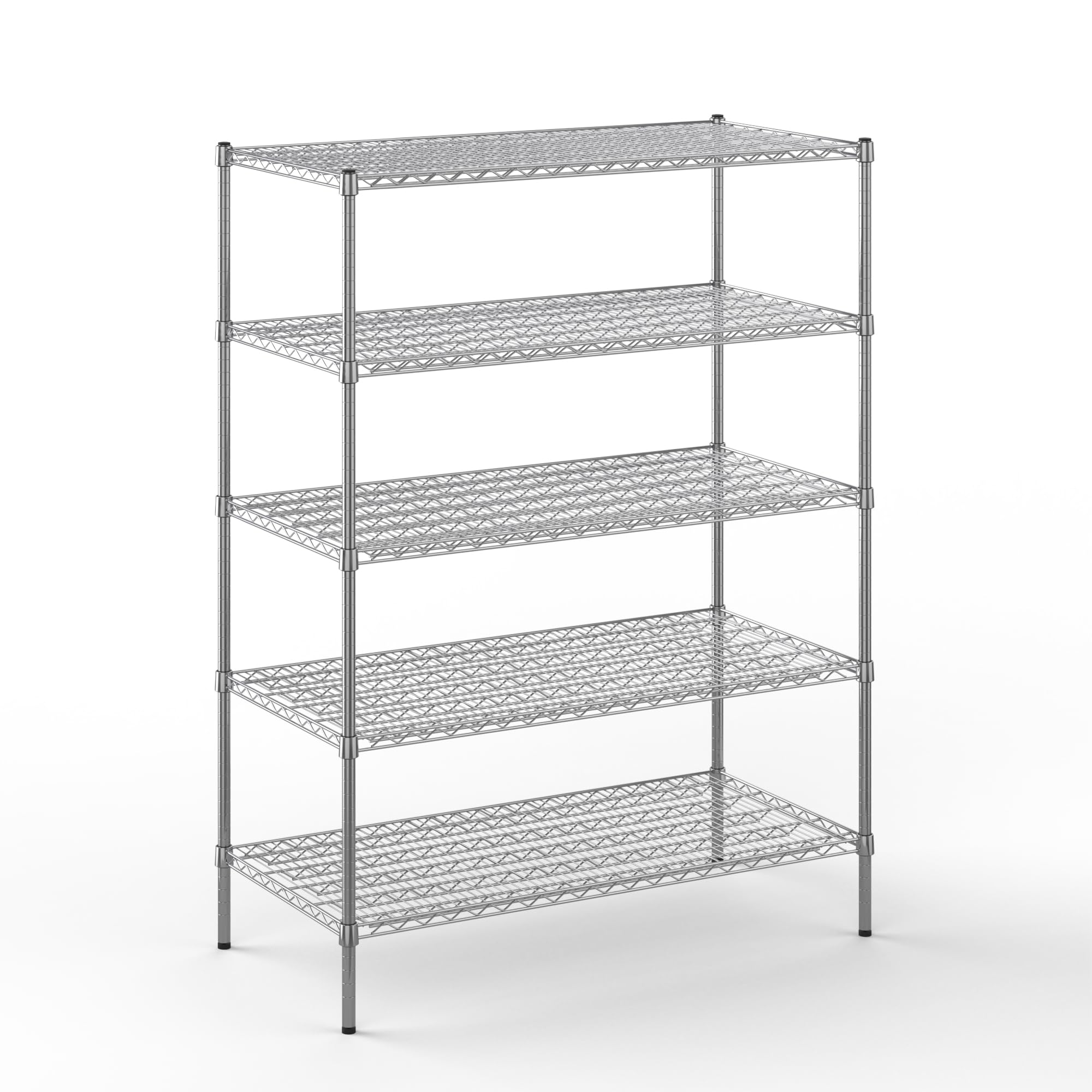 24" Deep x 48" Wide x 64" Height Wire Shelving Kit | 5-Tier | NSF Commercial Storage Rack Unit