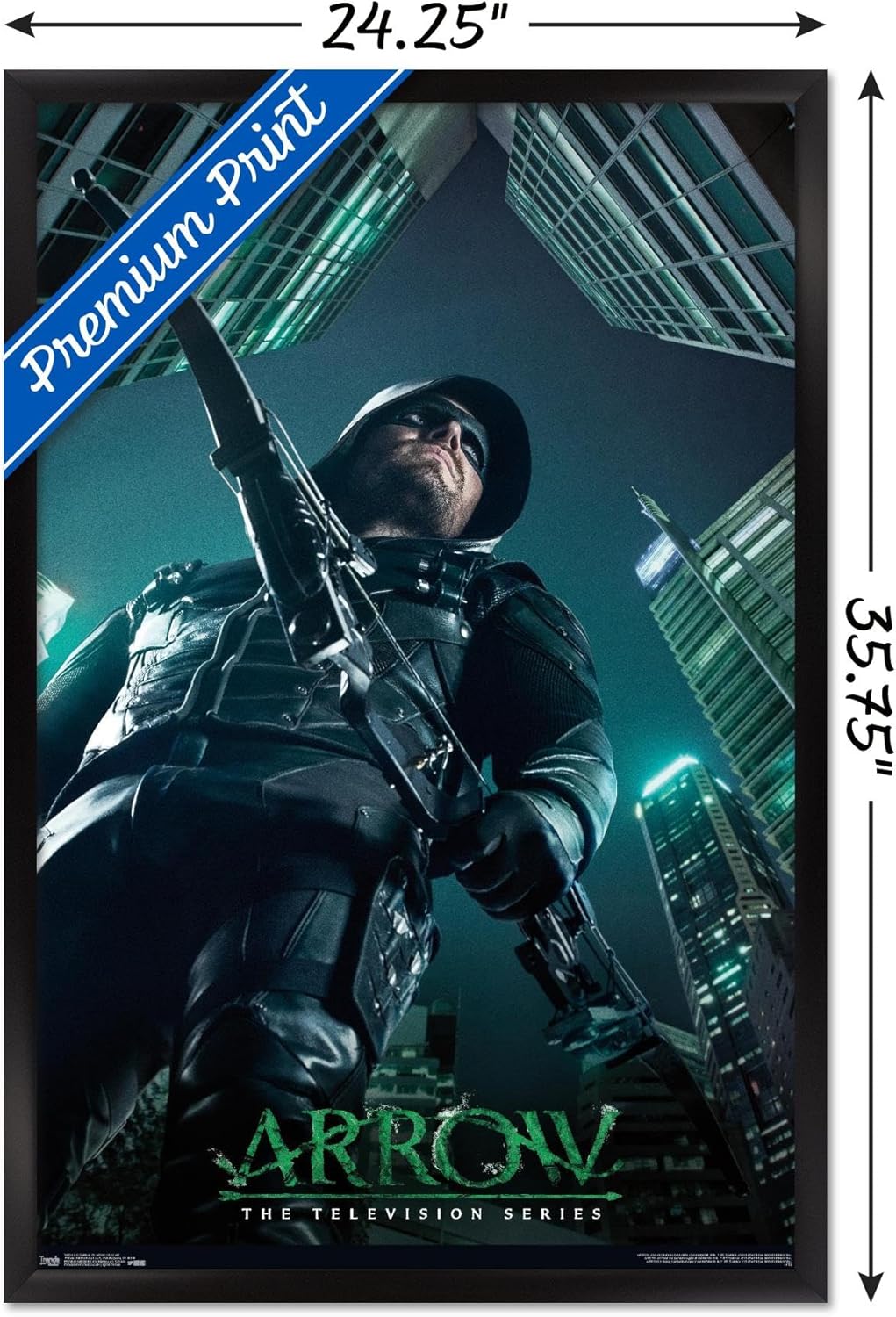 Trends International DC Comics TV - Arrow - Key Art Wall Poster, 22.375" x 34", Black Framed Version