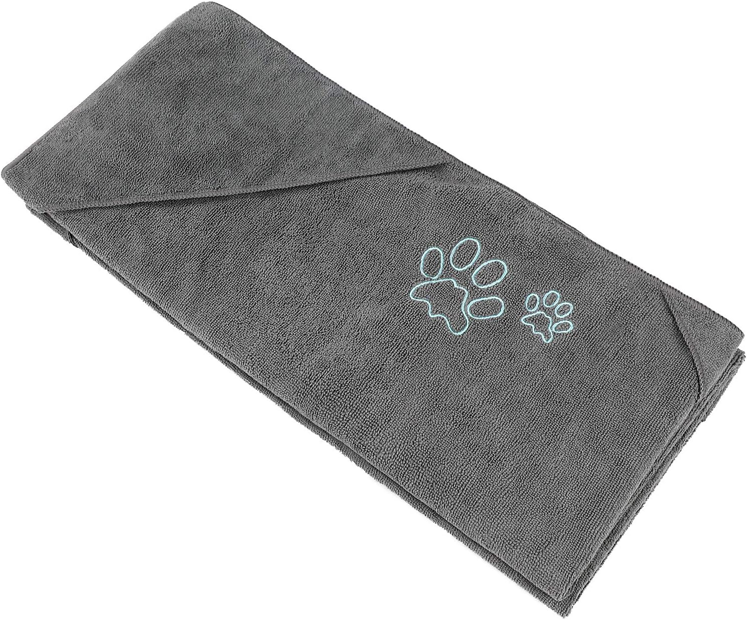 Winthome Dog Towel Super Absorbent Large Microfiber Quick Dry Cat Towel with Hands Pocket Dog Drying Bath Towel for Small Medium Large…