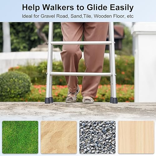 Miniatura 29 de supregear Puntas para caminar (paquete de 4), puntas de repuesto de goma resistente de 1 1/8 pulgadas para caminante, cómoda, silla de ducha, banco